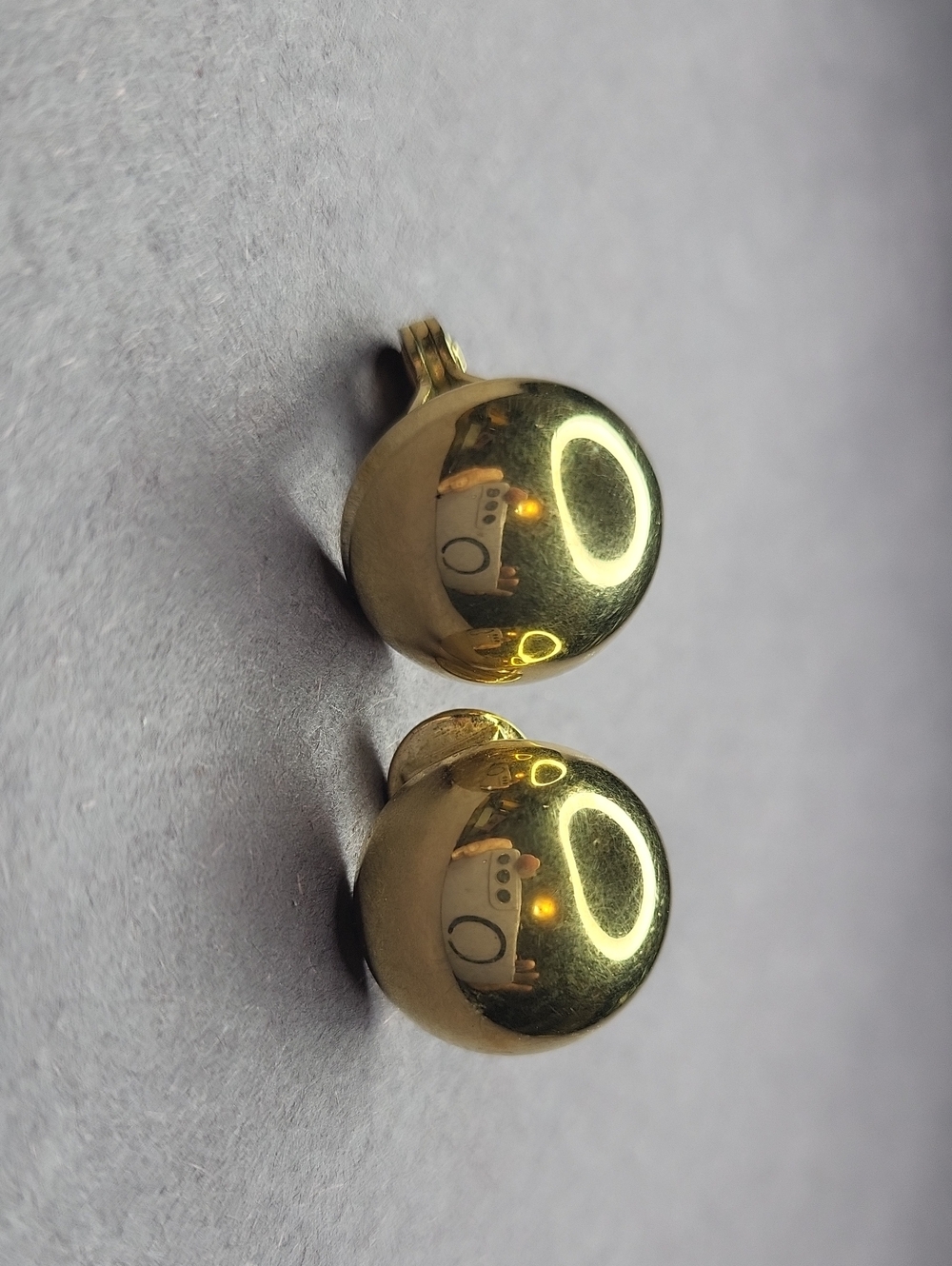 Monet Shiny Gold Dome Clip-On Earrings